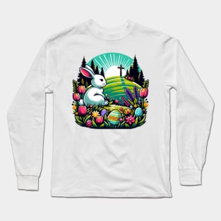 Tranquil Easter Dawn Bunny Long Sleeve T-Shirt